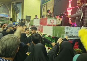 مراسم وداع با ۳ شهید گمنام در قائمشهر برگزار شد+تصاویر